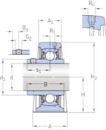 Afbeeldingen van SKF sy 20 tf lagerhuis cpl.