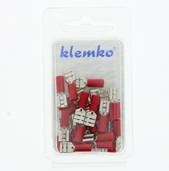 Afbeeldingen van Vlakstekerhuls 6,3x0,8mm rood sp1507fl (25st.