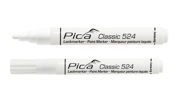 Afbeeldingen van Pica 524/52 Lakmarker 2-4mm ronde tip wit