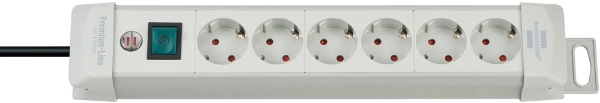 Afbeeldingen van PremiumLine stekkerdoos+schak 6v 3mtr grijs
