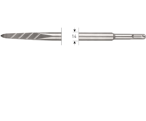 Afbeeldingen van Rotec SDS-plus puntbeitel, V-Breaker