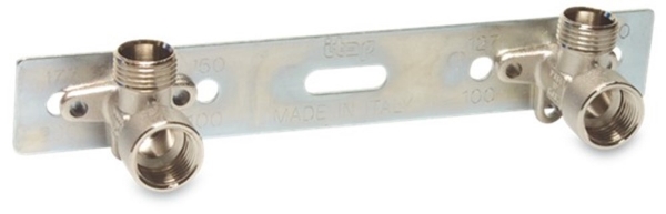 Afbeeldingen van Muurplaat dubbel 1/2x1/2" multifit