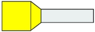 Afbeeldingen van Adereindhuls 1mm2 10mm pen geel