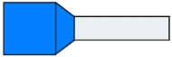 Afbeeldingen van Adereindhuls   0.25mm2 blauw kl-t