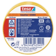 Afbeeldingen van Tesa 53988 isolatietape geel 25m, 19mm