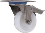 Afbeeldingen van Zwenkwiel wit kunst. rvs + rm 80mm g.lgr