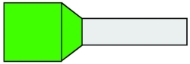 Afbeeldingen van Adereindhuls 6,0mm2 groen g494-n