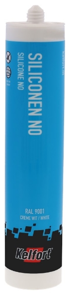 Afbeeldingen van Kelfort siliconenkit no wit 310ml (ral9001)