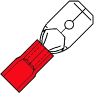 Afbeeldingen van Vlaksteker 6,3x0,8mm rood sp1507h