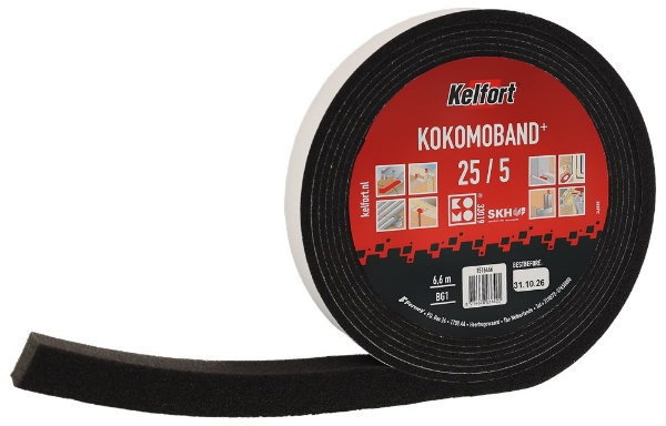 Afbeeldingen van Afdichtingsband gecompr.zw.6.6m 25/5mm