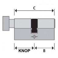 Afbeeldingen van Abus knopcilinder E60 C40/K50 skg**