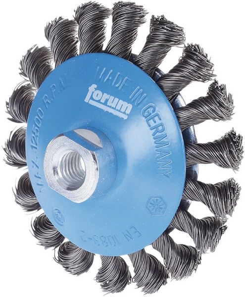 Afbeeldingen van Kegelborstel getordeerd staaldraad 100x0,50mm