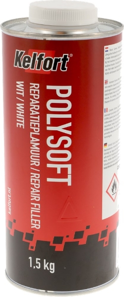 Afbeeldingen van Kelfort polyplamuur wit 1.5kg/45g 2-comp.