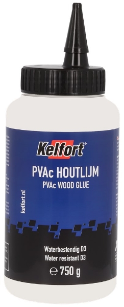 Afbeeldingen van Kelfort houtlijm pvac wit 750g d3