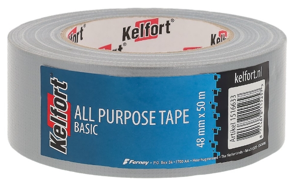 Afbeeldingen van Kelfort Duct Tape grijs Basic 48mm 50 meter
