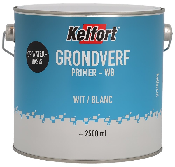 Afbeeldingen van Grondverf wit Kelfort op waterbasis 2500ml