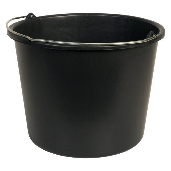 Afbeeldingen van Bouwemmer 20ltr. zwart
