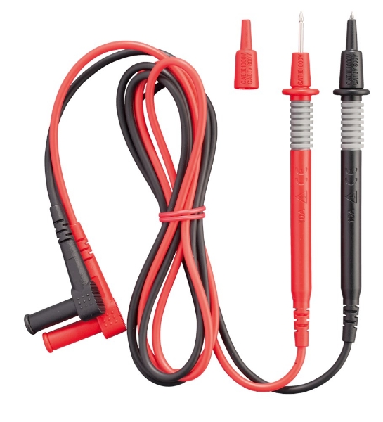 Afbeeldingen van Set meetsnoeren rood/zwart 2mm punt Benning