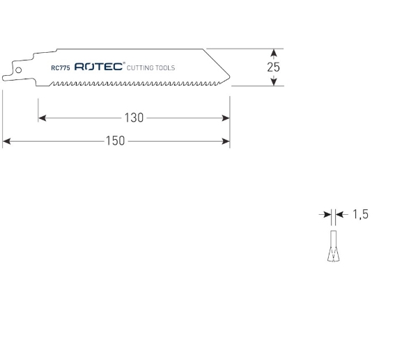 Afbeeldingen van Rotec Reciprozaagblad RC775 [2]