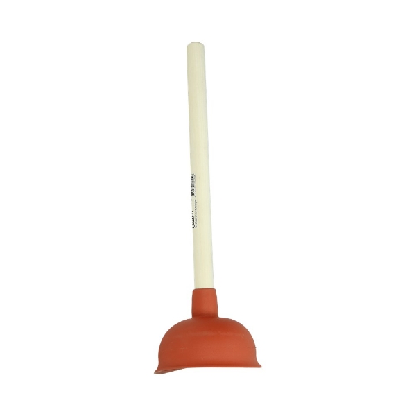 Afbeeldingen van Gootsteenontstopper rubber + houten steel