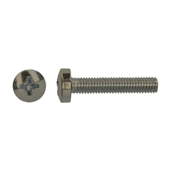 Afbeeldingen van Metaalschroef din7985 m6x10mm bck rvs a2