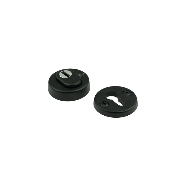 Afbeeldingen van Vh. Rozet Pc Ktb Rond Alu. Zwart 60Mm
