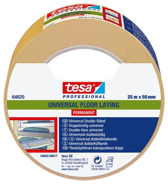 Afbeeldingen van Tesa 4620 univers. dubbelz. trans. 25m,50mm W
