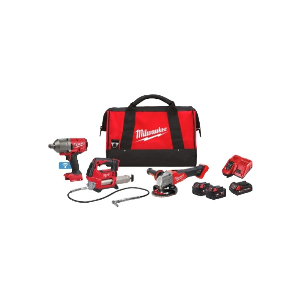 Afbeeldingen van 1x M18ONEFHIWF34, 1x M18GG, 1 xM18FSAG125X, 2