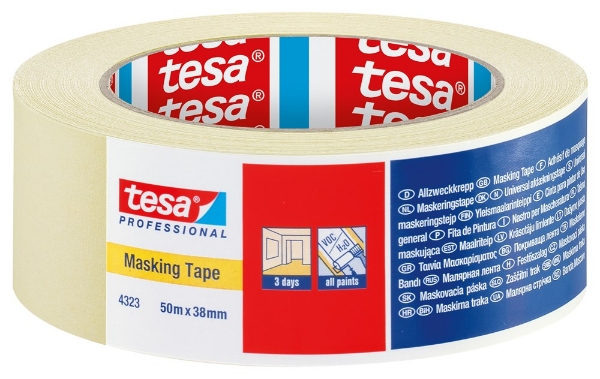 Afbeeldingen van Tesa 4323 schilderstape 50m, 38mm
