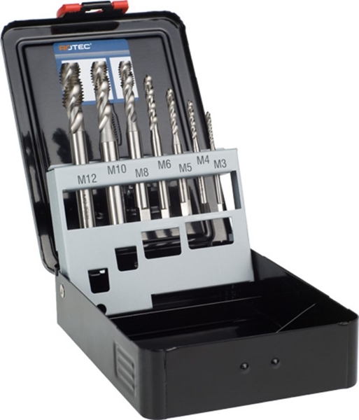 Afbeeldingen van Rotec machinetapset Cassette ABS 7dlg m3-m12