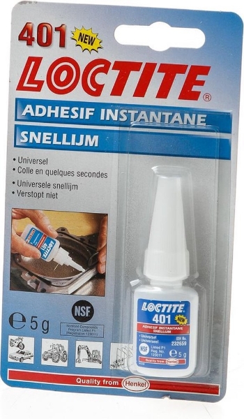 Afbeeldingen van Loctite Cyanoacrylaat lijm 401 5 gr