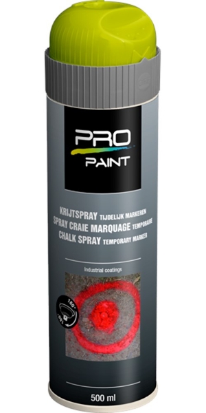 Afbeeldingen van Pro-Paint krijtspray Fluor Geel PP 0604