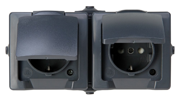 Afbeeldingen van Kopp nautic wandcontactdoos ip44 2v ra h