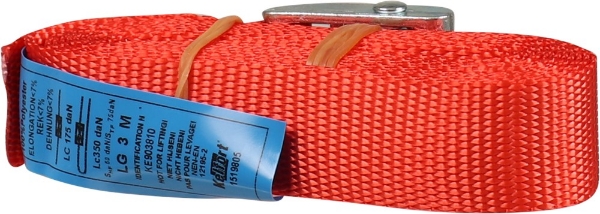 Afbeeldingen van Kelfort spanband rood 25mm x3.0m m.klemgesp