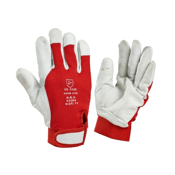 Afbeeldingen van Handschoen HBV 536RV stof/leer maat 10