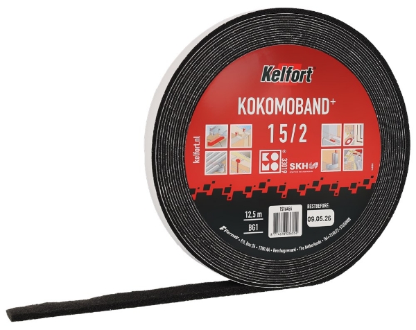 Afbeeldingen van Afdichtingsband gecompr.zw.12.5m 15/2mm
