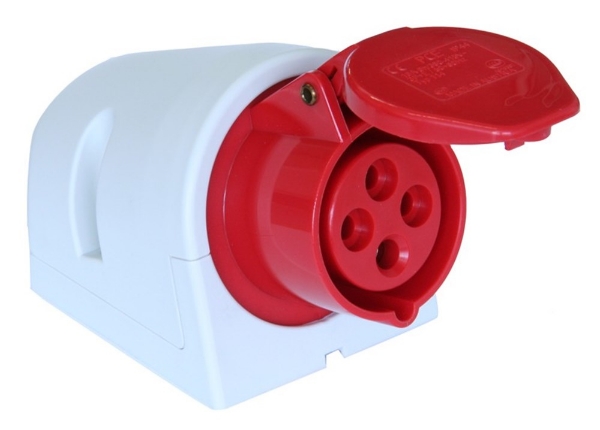 Afbeeldingen van CEE wandcontactdoos 400 V. 16a 4p