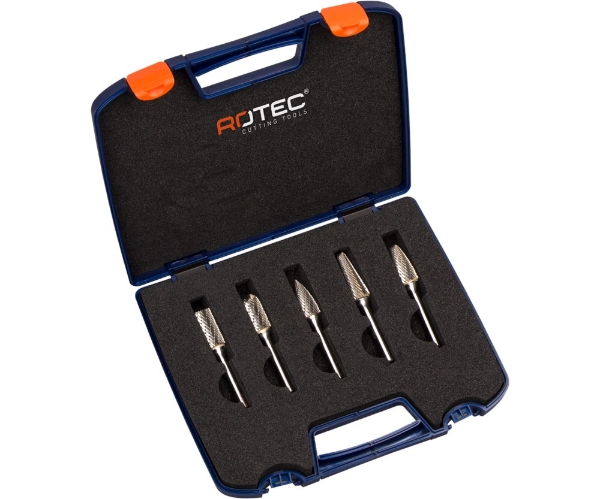 Afbeeldingen van Rotec stiftfrezenset 5delig 12,7mm (B,C,F,G,L