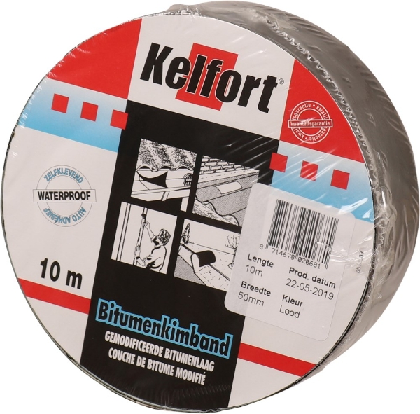 Afbeeldingen van Kelfort bitumenkimband 50mm loodkleur 10m