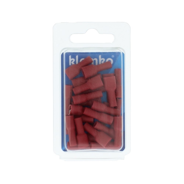 Afbeeldingen van Vlakstekerhuls geis. 6,3x0,8mm rood is1507fl