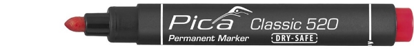 Afbeeldingen van Pica 520/40 Permanent Marker 1-4mm rond rood