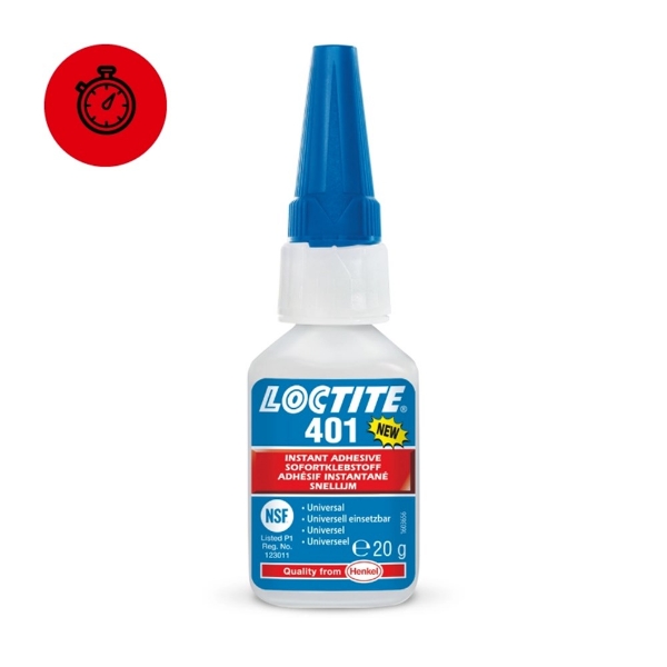 Afbeeldingen van Loctite Cyanoacrylaat lijm 401 20gr