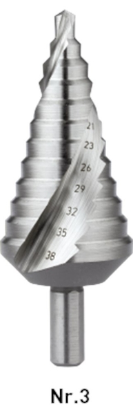 Afbeeldingen van Rotec trappenboor hss nr.3 6-38mm