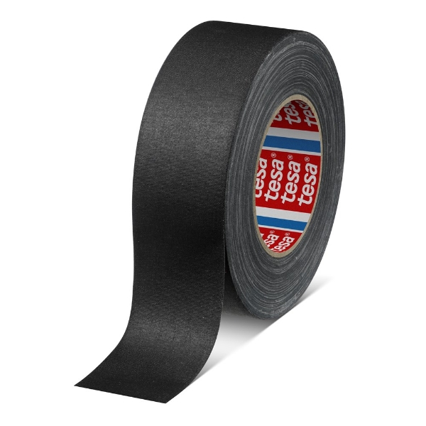 Afbeeldingen van Tesa 4671 weefseltape zwart 50m, 50mm