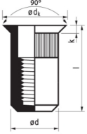 Afbeeldingen van Bl.klinkmoer m8 1.5-4.0mm a 250st