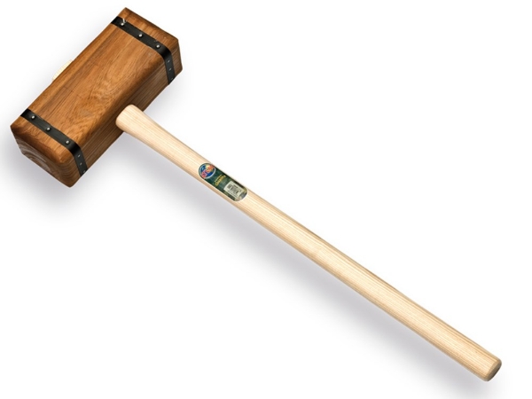 Afbeeldingen van Houten sleg met ovale ATLAS steel 100mm