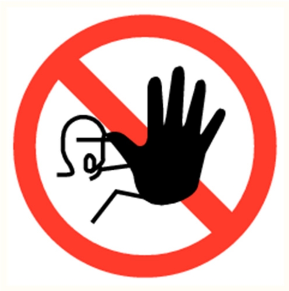 Afbeeldingen van Sticker "toegang verboden" 90mm