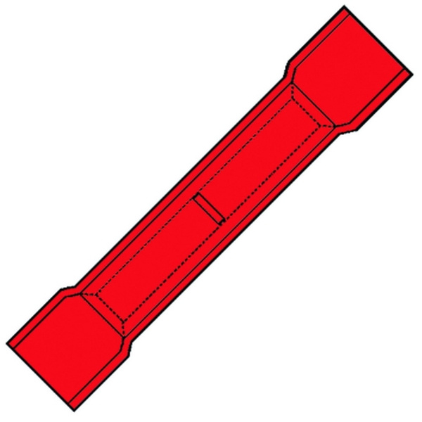 Afbeeldingen van Stootverb. 4x24,6mm rood a1525sk