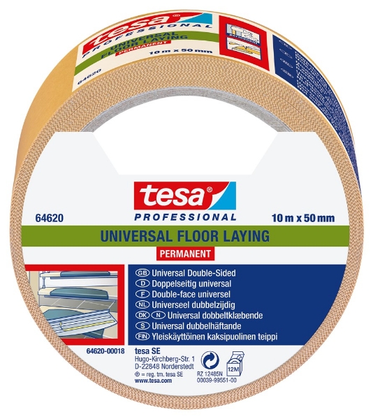 Afbeeldingen van Tesa 4620 univers. dubbelz. trans. 10m, 50mm