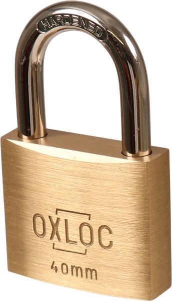 Afbeeldingen van Oxloc hangslot mess. 40mm KD40 VS